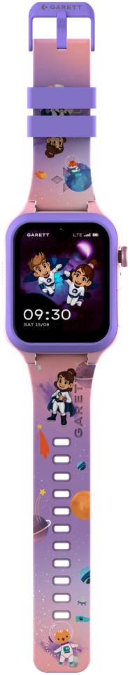 Išmanusis laikrodis vaikams su lietuvišku meniu Garett Kids Essa 2 AI 4G, rožinės spalvos