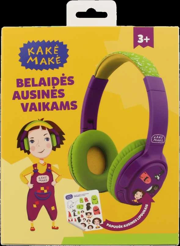 Kakė Makė Belaidės ausinės Vaikams Žalia-Violetinė
