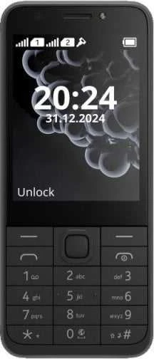 Mygtukinis telefonas Nokia 230 (2024), Dual SIM, Juodas