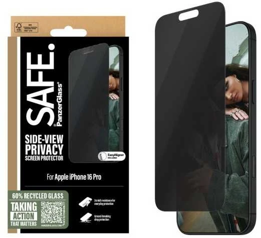 Panzer Glass PanzerGlass SAFE Privatumo ekrano apsauga Apple iPhone 16 Pro, ypač platus (skaidrus)