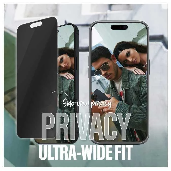 Panzer Glass PanzerGlass SAFE Privatumo ekrano apsauga Apple iPhone 16 Pro, ypač platus (skaidrus)