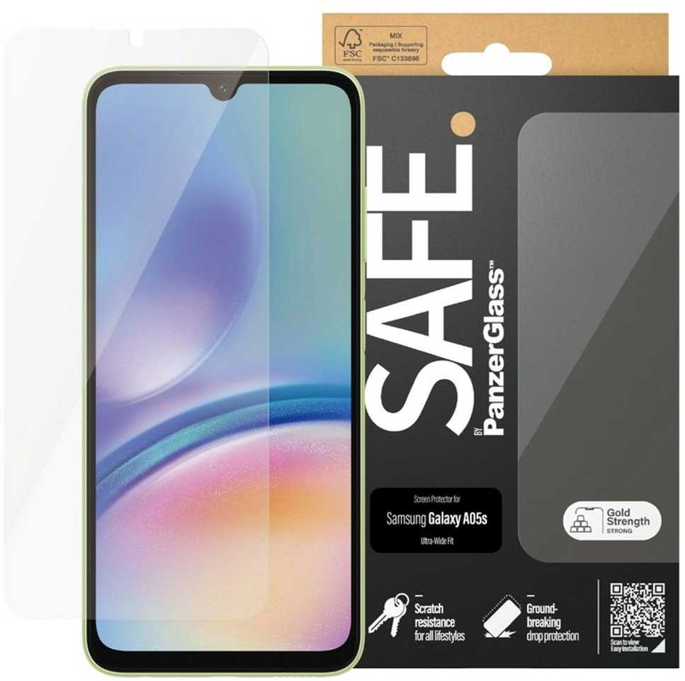 Panzer Glass SAFE iš PanzerGlass Ultra-Wide Fit grūdintas stiklas Samsung Galaxy A05s