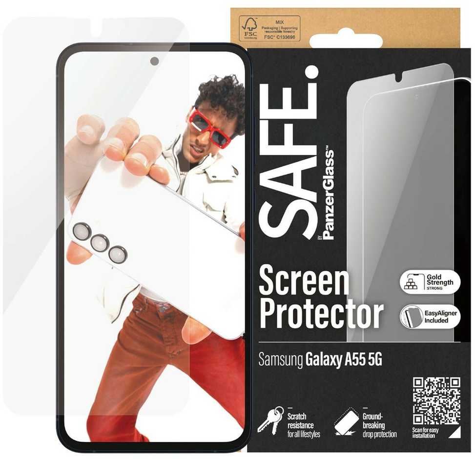 Panzer Glass Samsung Galaxy A55 5G Ultra-Wide Fit EasyAligner Glass by Safe