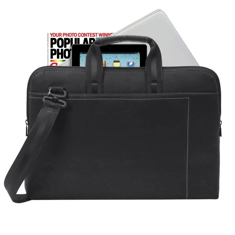 RIVACASE 8930 (PU) Slim Nešiojamo kompiuterio Krepšys 15,6" / 6 Juodas