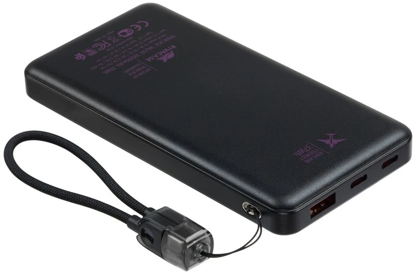 RIVACASE VA2311 Power Bank 10000 mAh QC/PD 22.5W Juodas