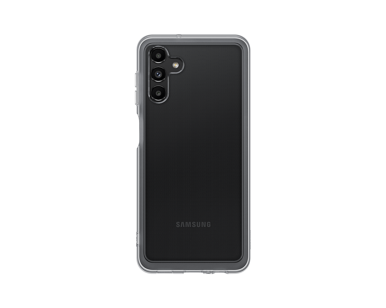Dėklas QA136TBE Soft Clear Cover for Samsung Galaxy A13 5G, Juodas (Juodas)