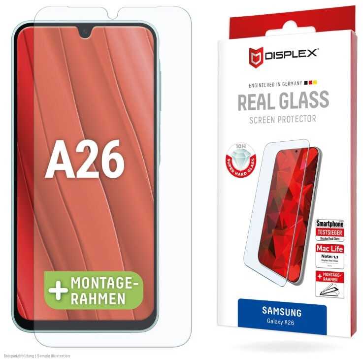 „Samsung Galaxy A26“ tikras ekrano stiklas, pagamintas iš „Displex Transparent“