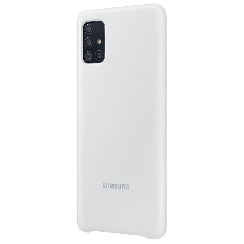 PA515TWE Silikoninis dėklas skirtas Samsung Galaxy A51 (Baltas)