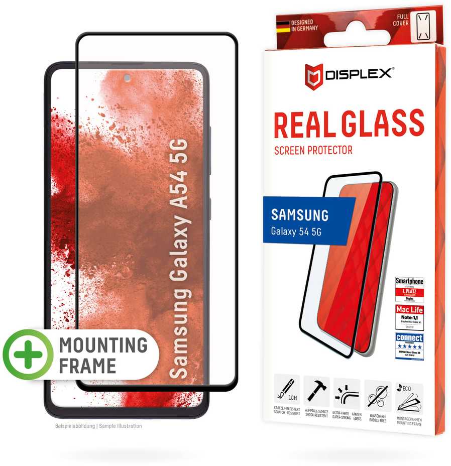 E.V.I. Samsung Galaxy A54 5G Full Cover 3D Glass By Displex Juodas