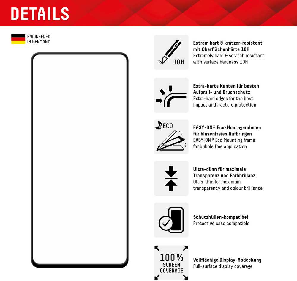 E.V.I. Samsung Galaxy A54 5G Full Cover 3D Glass By Displex Juodas