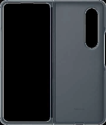 Dėklas „Samsung Galaxy Fold4“ odinis dangtelis pilkai žalias