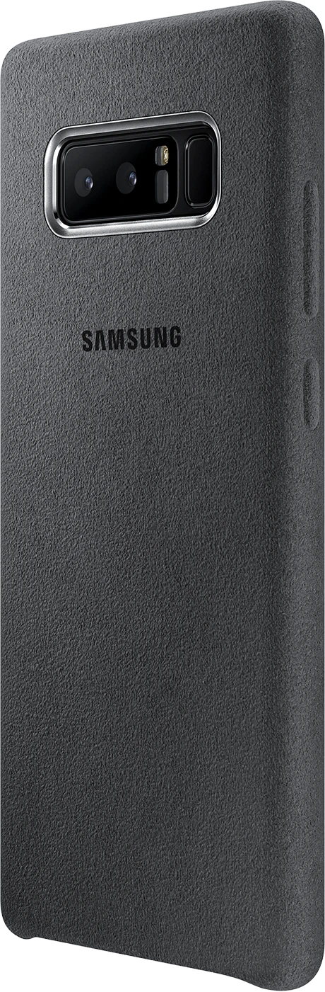 Dėklas Samsung Galaxy Note 8 nugarėlė Alcantara Tamsiai Pilka