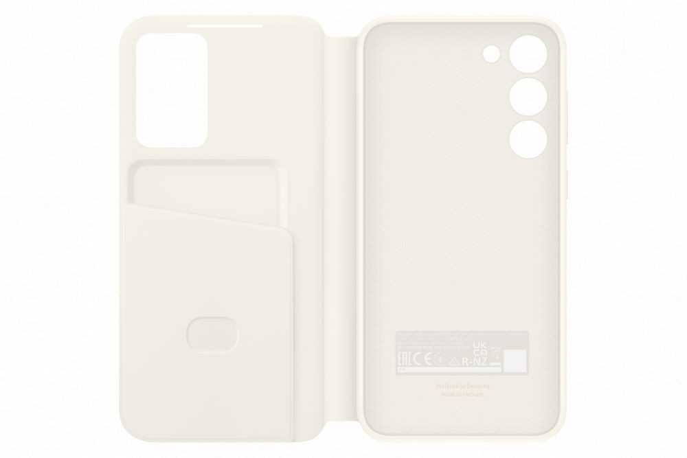 Dėklas Samsung Galaxy S23+ Smart View Wallet Case Kremas