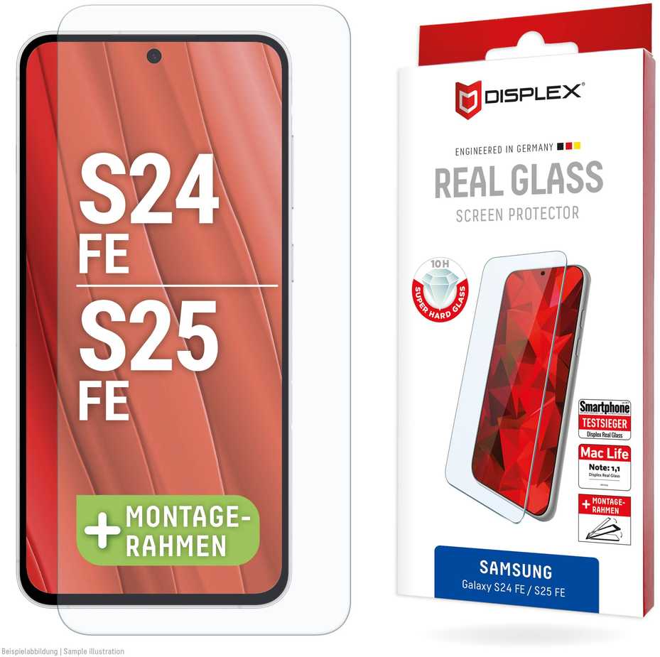 „Samsung Galaxy S24 FE/S25 FE“ tikras ekrano stiklas, pagamintas iš „Displex Transparent“
