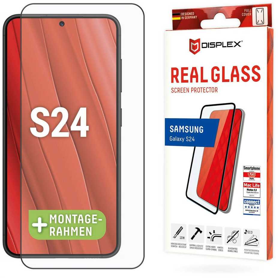 „Displex Juodas“ – „Samsung Galaxy S24“ viso ekrano 3D apsauginis stiklas