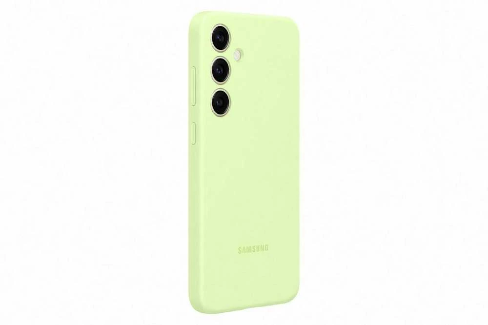 Dėklas „Samsung Galaxy S24+“ silikoninis dangtelis šviesiai žalias