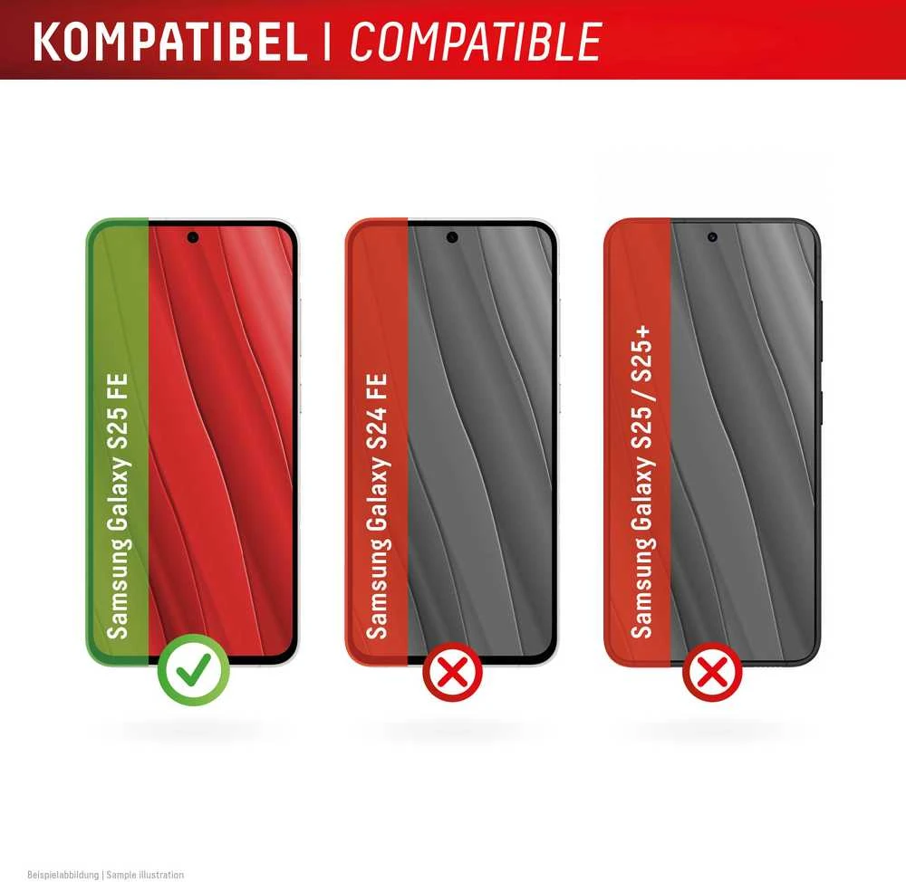 „Samsung Galaxy S25 FE“ tikras ekrano stiklas + dėklas, pagamintas iš „Displex“ skaidraus