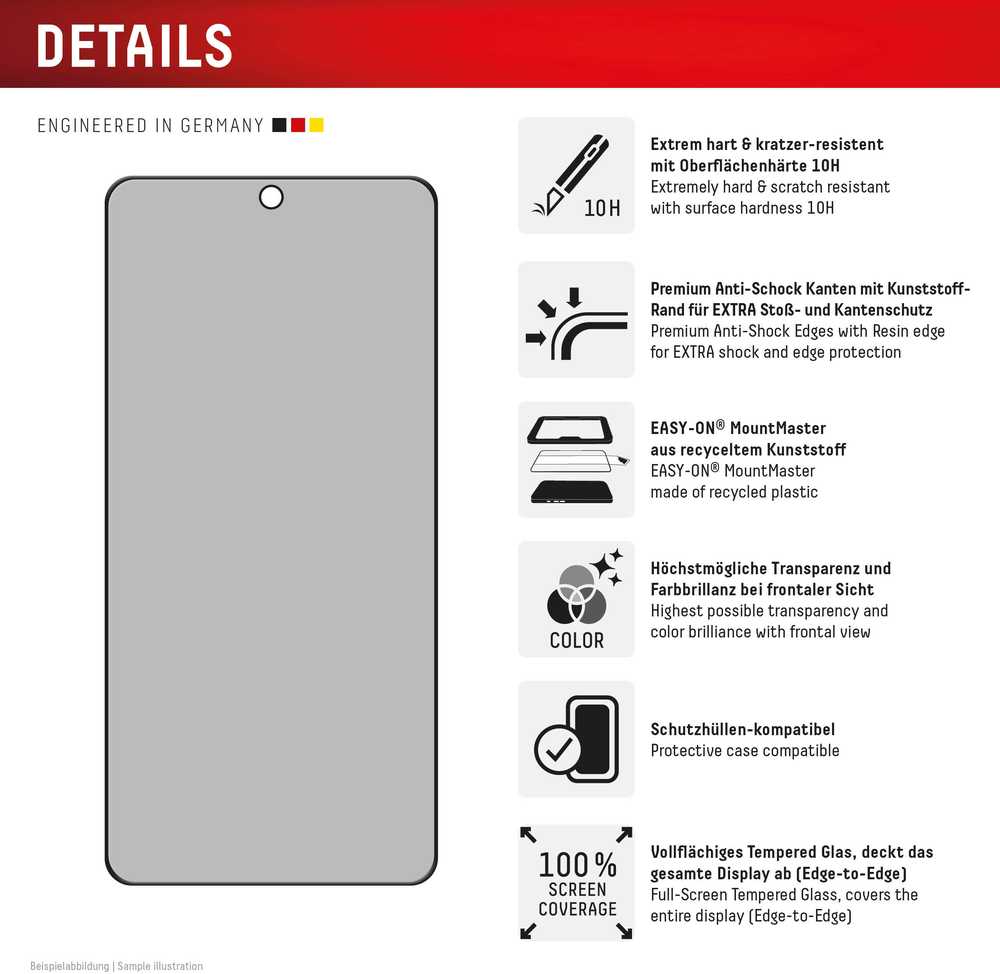„Samsung Galaxy S26+“ privatumo ekrano stiklas MM, pagamintas „Displex“, skaidrus