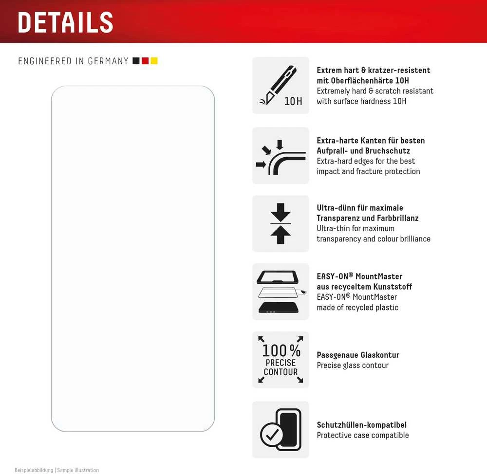 E.V.I. „Samsung Galaxy S26+“ tikras ekrano stiklas MM + dėklas, pagamintas „Displex“ permatomas