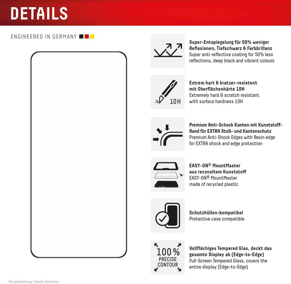 Samsung Galaxy S26 Ultra Premium ekrano stiklas su antirefleksiniu efektu, pagamintas iš „Displex“ skaidraus stiklo.