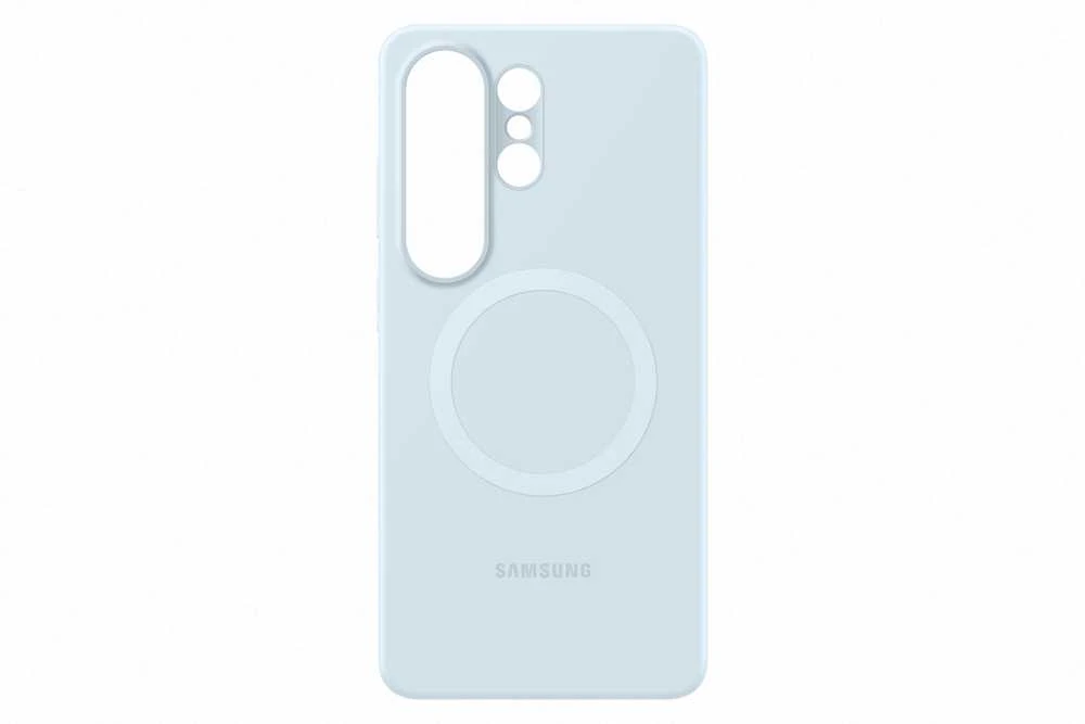 Samsung Galaxy S26 Ultra silikoninis magnetinis dėklas su šviesa Mėlyna