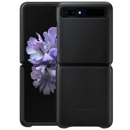 Dėklas VF711LBE odinis dangtelis, skirtas Samsung Galaxy Flip 3 (Juodas)