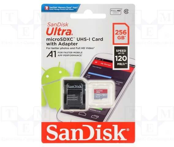 Atminties kortelė Sandisk Ultra microSDXC 256 GB