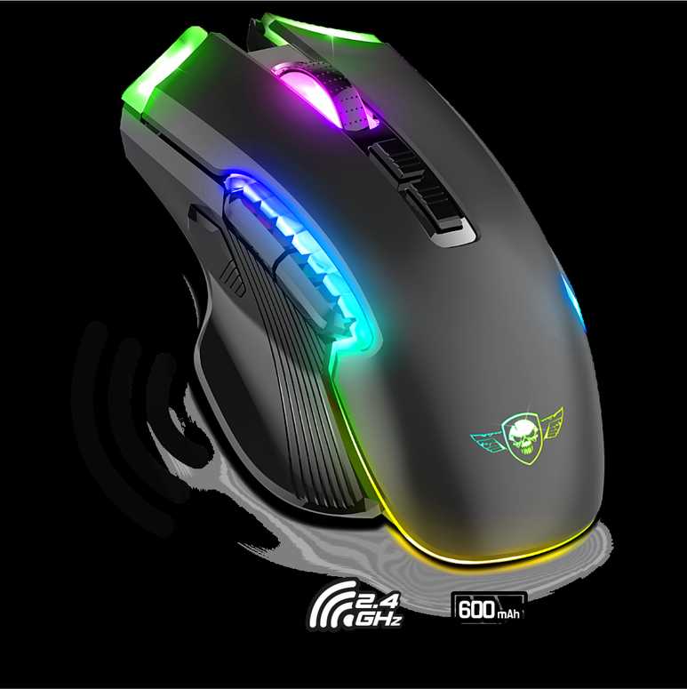 Carruzzo Spirit Of Gamer ELITE M70 RGB Belaidė pelė žaidimams Juodas
