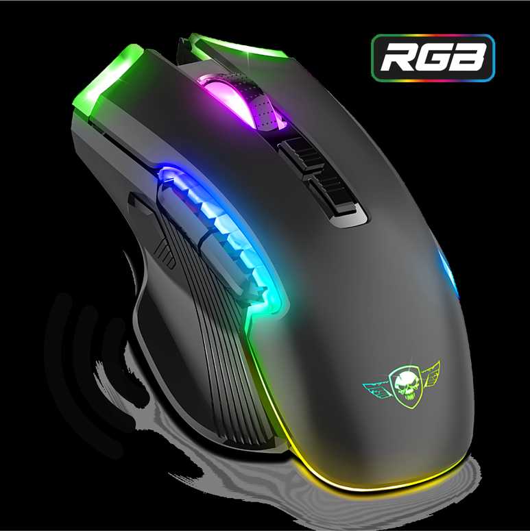 Carruzzo Spirit Of Gamer ELITE M70 RGB Belaidė pelė žaidimams Juodas