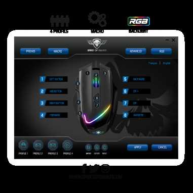 Spirit Of Gamer Pro Series Pelė žaidimams PRO-M3 RGB + Pelė kilimėlis Juodas