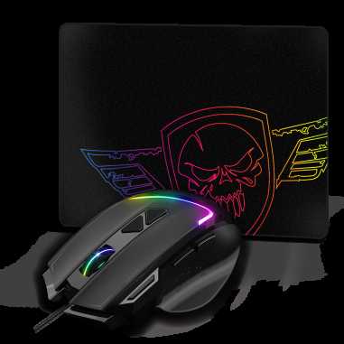 Spirit Of Gamer Pro Series Pelė žaidimams PRO-M3 RGB + Pelė kilimėlis Juodas