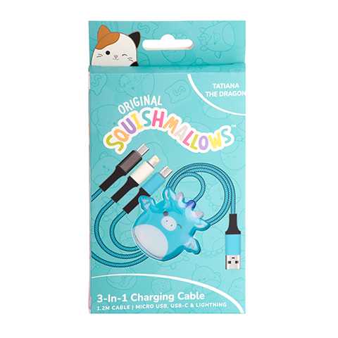 Kaku Squishmallows 3in1 įkrovimo laidas (1,2 m) Tatiana