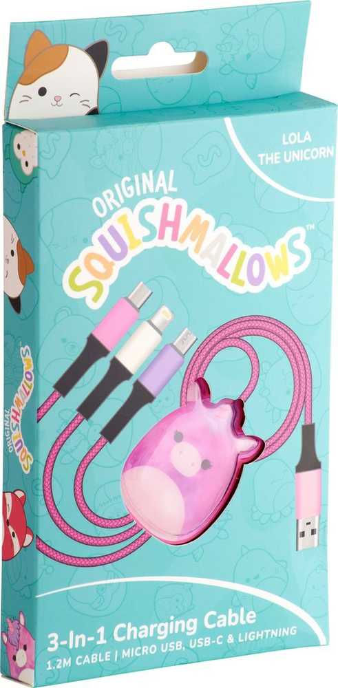 Kaku Squishmallows 3in1 įkrovimo laidas (1,2 m) Lola