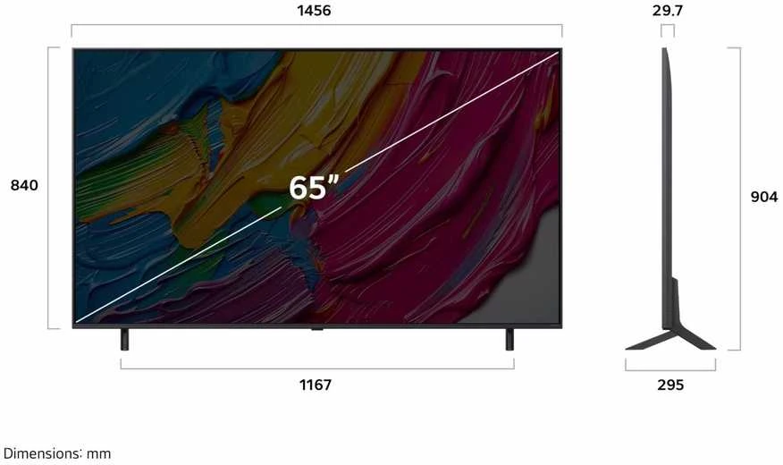65 colių LG 65QNED80A3A 4K išmanusis TV 2025