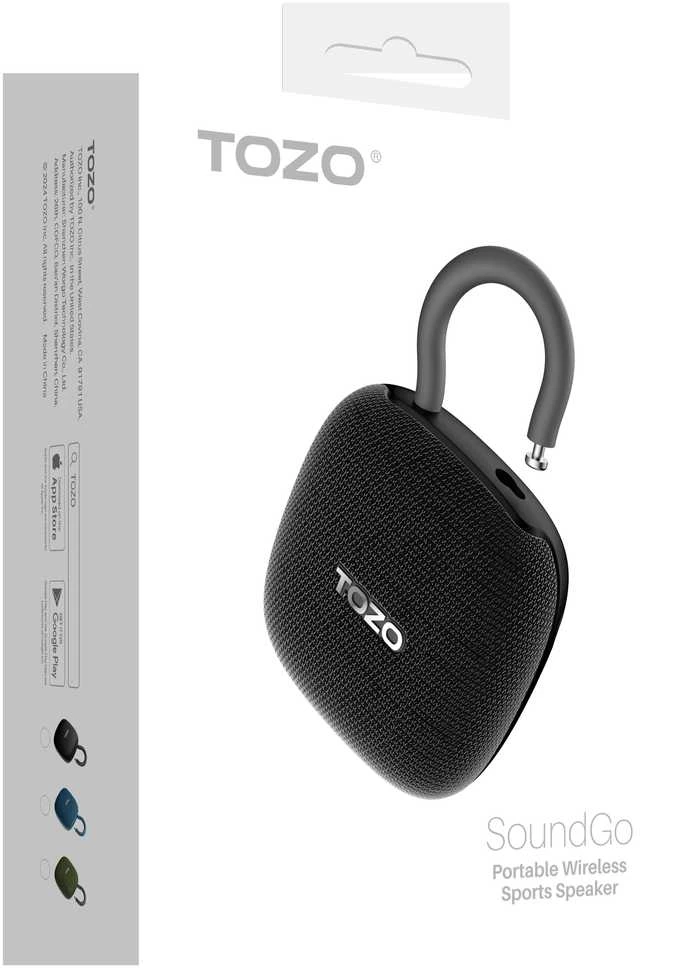 Tozo SoundGo Nešiojama kolonėlė Bluetooth Juodas