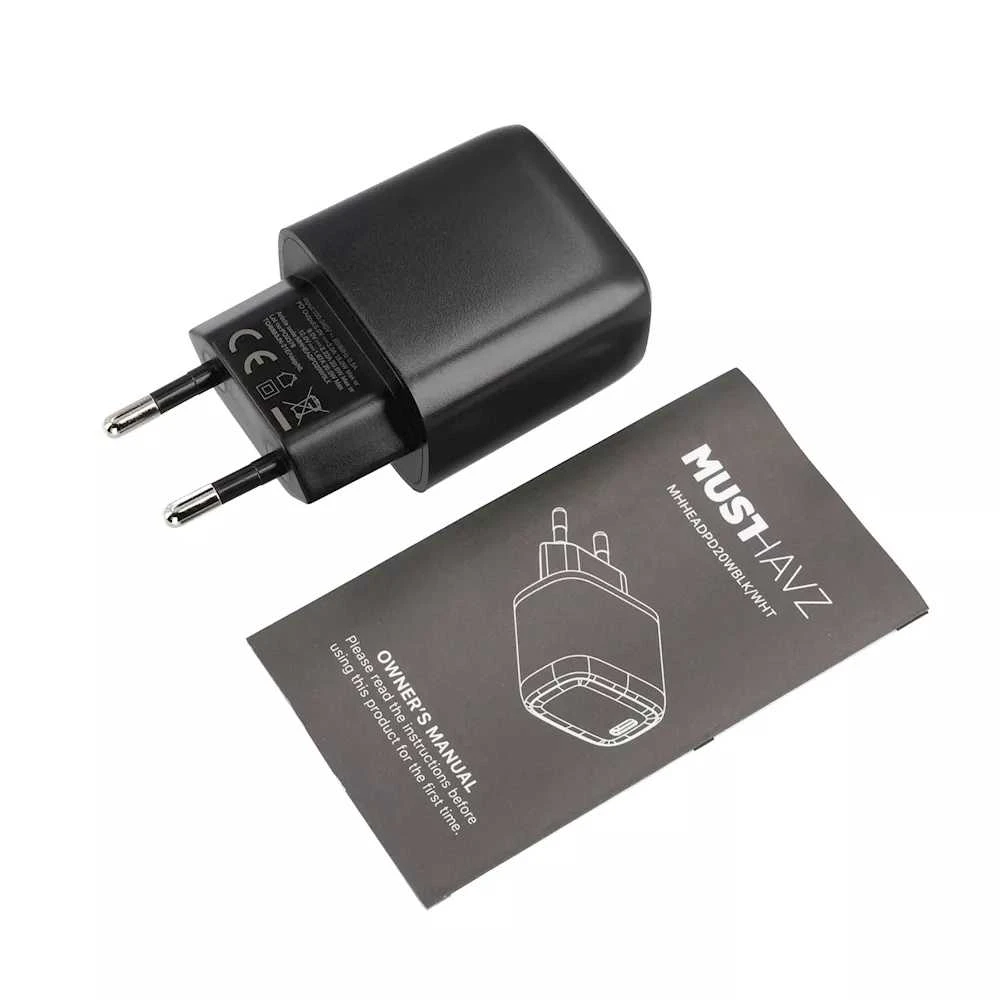 Travel Charger 20W USB-C By Musthavz Juodas