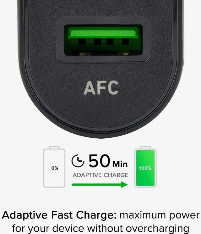 Kelioninis įkroviklis USB Type C PD 25W + USB AFC By SBS Juodas