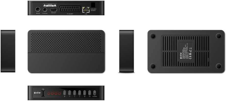 TV priedelis STB eSTAR T2 618 HD Juodas