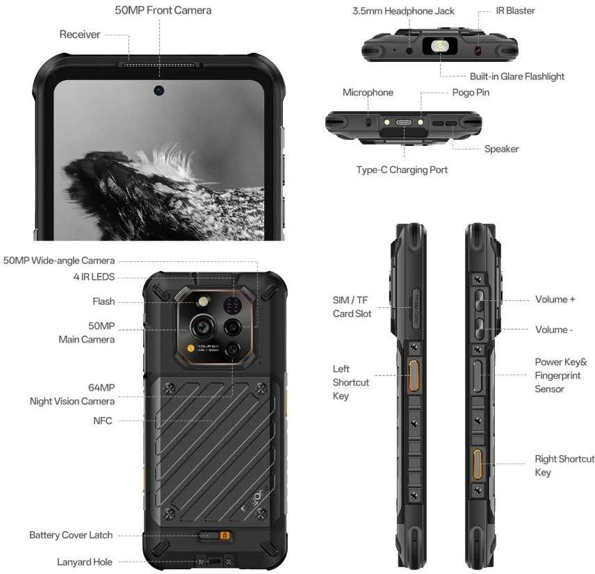 Ulefone RogOne Xever7 5G išmanusis telefonas 12/512 GB juodas