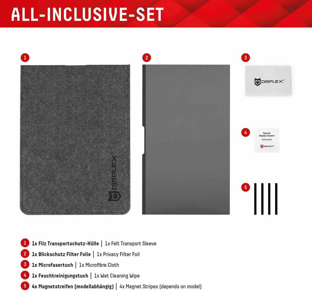 Universalus Privacy Safe Glass 13,3", 16:10 Displex skaidrus
