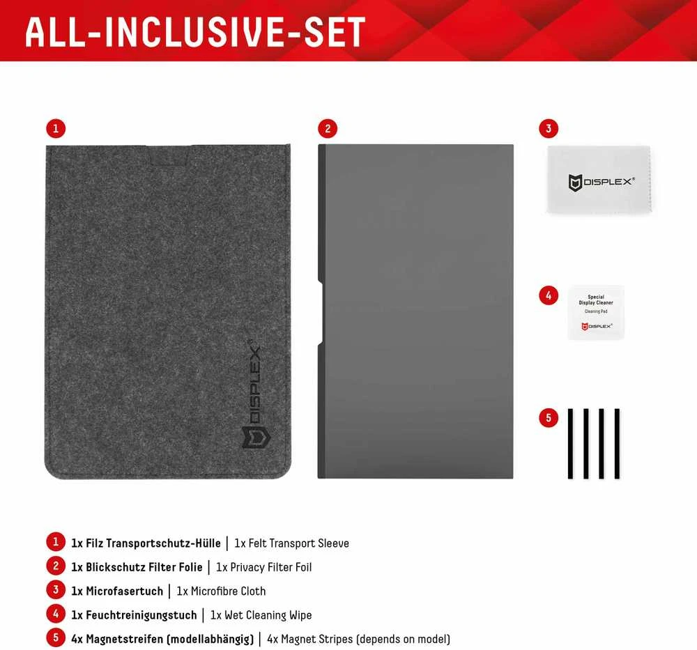 Universalus Privacy Safe Glass 15,6", 16:9 Displex skaidrus