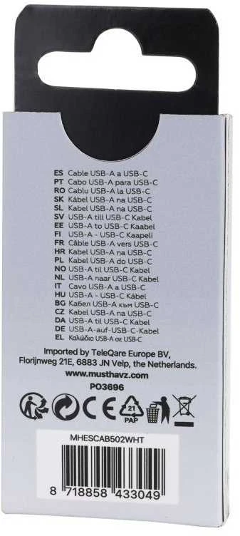 USB-A to USB-C Cable 1.0 m Easy to Go by Musthavz Baltas
