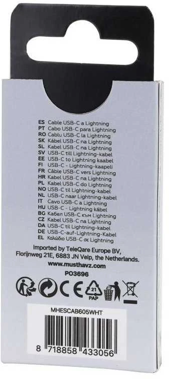 USB-C to Lightning Cable 1.0 m Easy to Go by Musthavz Baltas