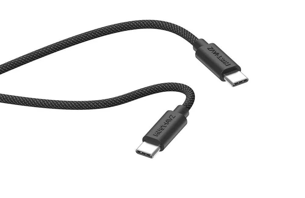 USB-C to USB-C Braided Cable 2.0 m 100W by Musthavz Juodas