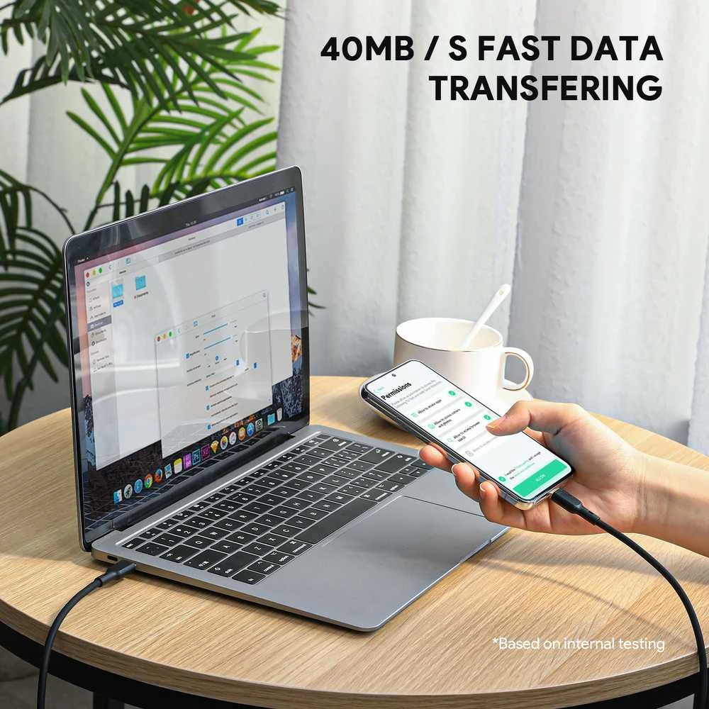 USB Kabelis - Aukey 100W 5A PD 1m, Juodas