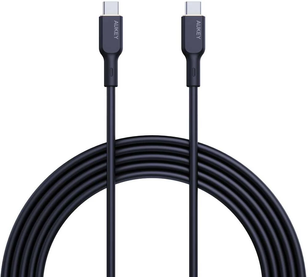 USB Kabelis - Aukey 100W 5A PD 1m, Juodas
