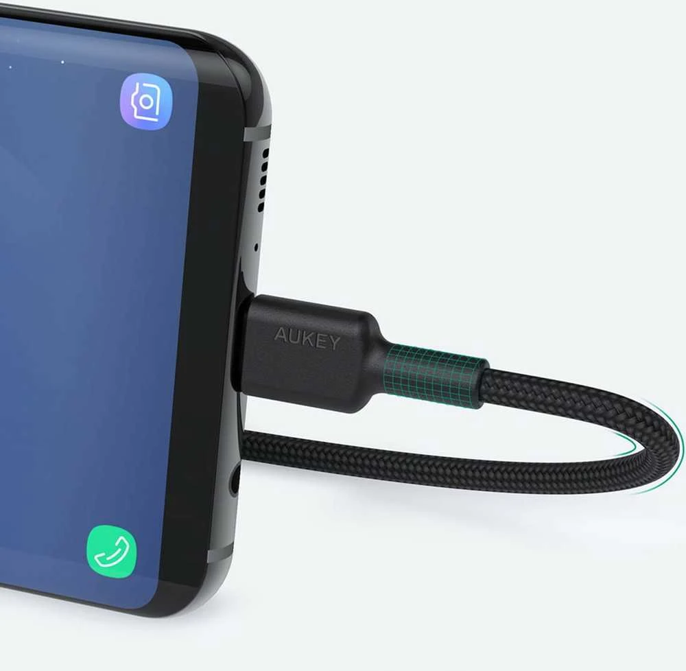 USB Kabelis - Aukey 100W 5A PD 1m, Juodas