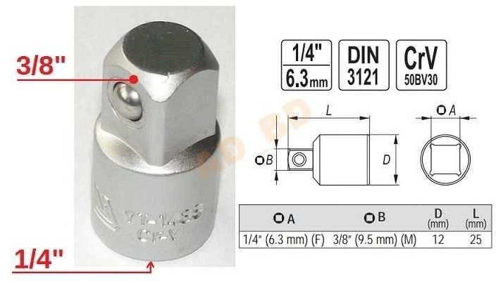 Yato Adapteris 1/4 į 3/8