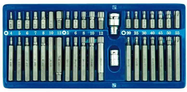 Antgalių rinkinys 40vnt .Metalinėje dėžutėje (HEX,TORX,SPLINE)
