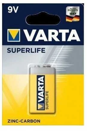 Varta Super Heavy Duty 9V 6F22 baterija, 1 vnt.